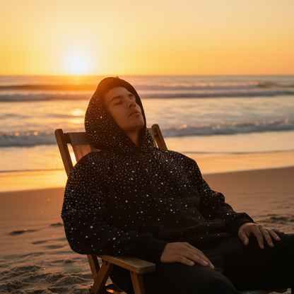 VYBES Rhinestone Galaxy Hoodie