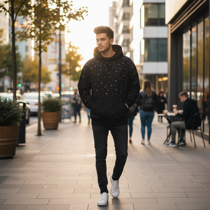 VYBES Rhinestone Galaxy Hoodie